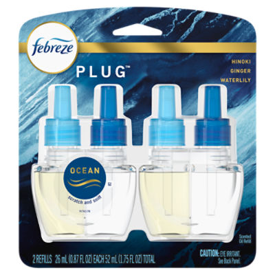 Febreze Unstopables Odor-Fighting PLUG Air Freshener, Paradise, (1) .87 fl.  oz. Oil Refill