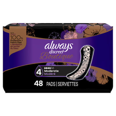 Always Discreet Boutique Moderate, Incontinence Pads