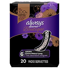 Always Discreet Boutique Extra Heavy Long, Pads, 20 Each