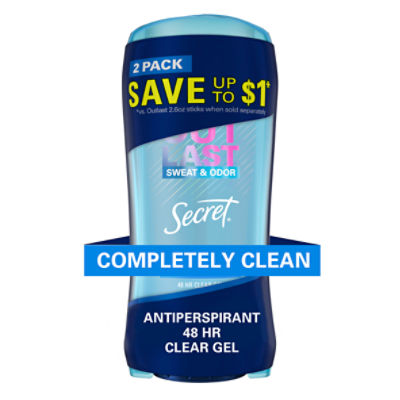 Secret Clear Gel Antiperspirant / Deodorant, 2.6 oz each, 2 count