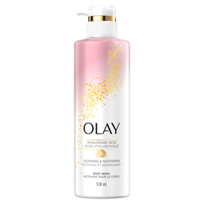 Olay Cleansing & Nourishing Body Wash with Vitamin B3 and Hyaluronic Acid, 530 mL