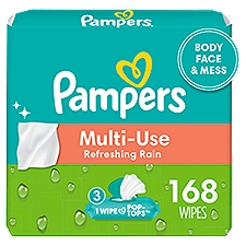 Pampers Expressions Botanical Rain Scent Multi-Use Wipes, 168 count