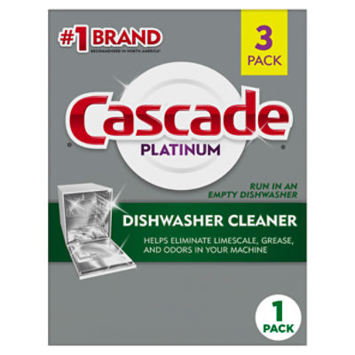 Cascade Platinum Dishwasher Cleaner, 3 count
