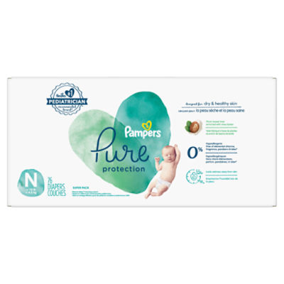Pampers Pure Protection Newborn Diapers Size N 76 Count - The Fresh Grocer