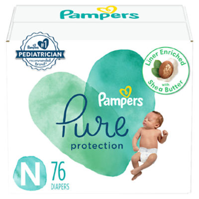 Pampers Pure Protection Newborn Diapers Size N 76 Count - The Fresh Grocer