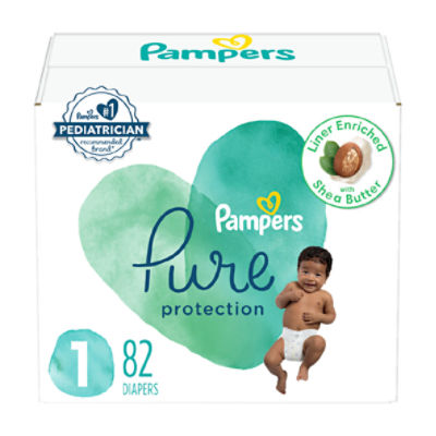 Pampers Pure Protection Diapers Size 1 82 Count - 82 ea
