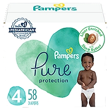 Pampers Pure Protection Diapers Super Pack, Size 4, 58 count