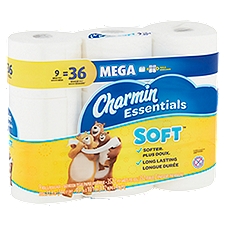 Charmin Essentials Soft Mega, Bathroom Tissue, 9 Each