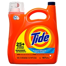 Tide Liquid Clean Breeze, Laundry Detergent, 153.85 Fluid ounce
