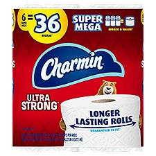 Charmin Toilet Paper Super Mega Roll, 6 Each