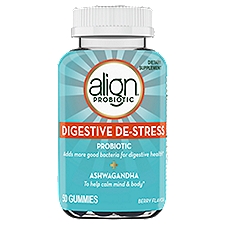 align Berry Flavor Digestive De-Stress Probiotic + Ashwagandha Dietary Supplement, 50 count