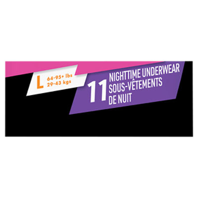 Ninjamas Nighttime Underwear Jumbo Pack, Size L, 11 count - The