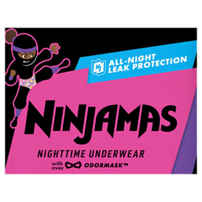 Ninjamas Nighttime Underwear, L (64-95+ lbs), Jumbo Pack 11 underwear