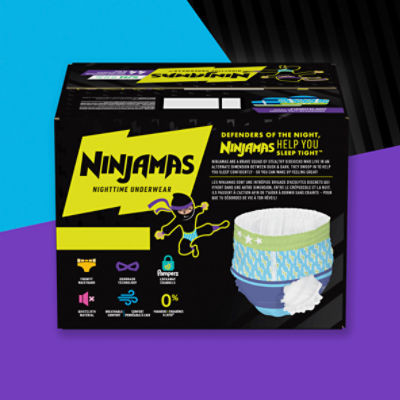 Ninjamas Nighttime Bedwetting Underwear Boy Size L/XL 34 Count - ShopRite