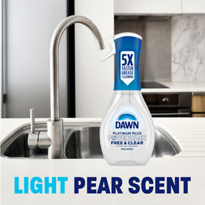 Dawn Powerwash Free & Clear Spray, Dish Soap, Unscented, 16 fl oz