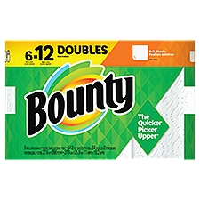 Bounty White, Paper Towels, 6 Each