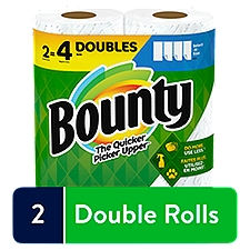 Bounty Select-A-Size White Double Rolls, Paper Towels, 2 Each