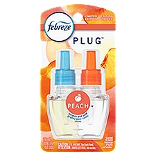 Febreze Odor-Eliminating Fade Defy PLUG Air Freshener Peach, (1) .87 fl. oz. Oil Refill