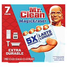Magic Eraser Extra Durable, Cleaning Pads with Durafoam, 7ct