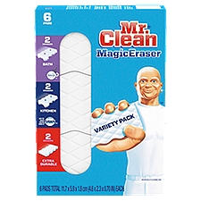 Mr. Clean Magic Eraser Household Cleaning Pads Variety Pack, 6 count