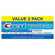 Crest Pro-Health Whitening Fluoride Toothpaste Value Pack, 4.6 oz, 2 count