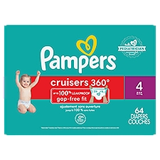 Pampers 360 Diapers Size 4, 64 Each