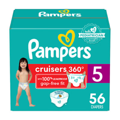 Pampers Cruisers 360 Diapers Size 5, 56 Each, 56 Each