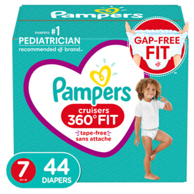 Pampers Couches Cruisers 360, taille 7, 44 couches - 44 ea