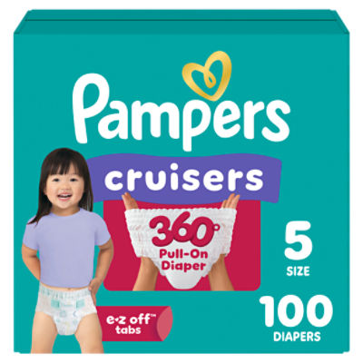 Pampers Cruisers 360° Pull-On Diapers, Size 5, 27+ lb, 100 count
