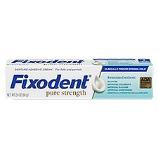 Fixodent Cream, Pure Strength Denture Adhesive, 2.4 Ounce