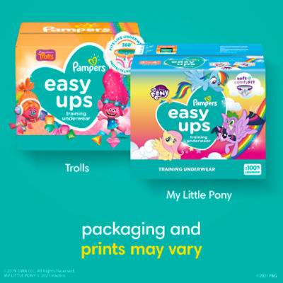 Pampers Easy Ups Training Underwear Girls Size 7 5T-6T 46 Count - 46 ea