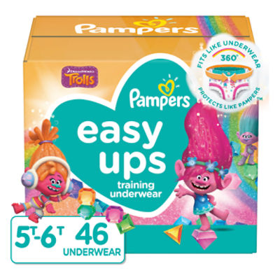 Pampers Easy Ups Training Underwear Girls Size 7 5T-6T 46 Count