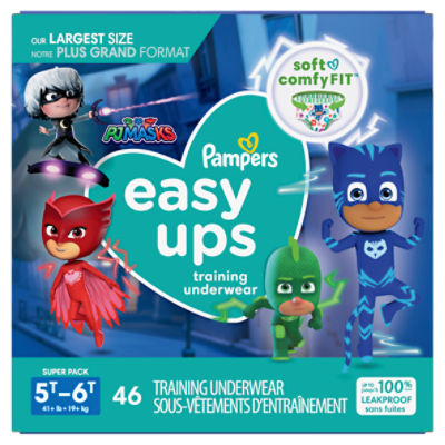 Pampers Easy Ups Training Underwear Boys Size 7 5T-6T 46 Count - 46 ea