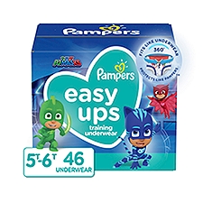 Pampers Easy Ups Training Underwear Boys Size 7 5T-6T 46 Count, 46 Each