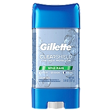 Gillette Antiperspirant Deodorant for Men, Clear Gel, Wild Rain, 72 Hr. Sweat Protection, 3.8 oz
