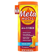 Meta MUCIL Sugar-Free Orange 4-in-1 Psyllium Fiber Supplement, 15 oz, 1 Each