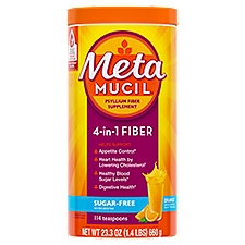 Meta MUCIL Sugar-Free Orange 4-in-1 Psyllium Fiber Supplement, 23.3 oz, 23.3 Ounce