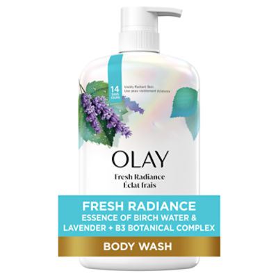 Olay Fresh Outlast Body Wash, Birch Water & Lavender, 33 fl oz