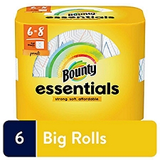 Bounty Essentials Full Sheets Prints Paper Towels, 6 count