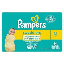 Pampers Swaddlers Diapers, N, <10 lb, 84 count