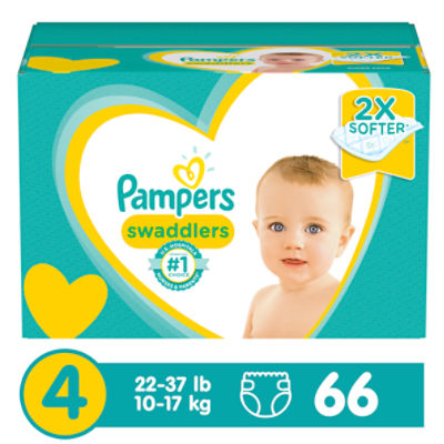 Pampers Swaddlers Overnight Diapers Size 3, 66 Count (Select for