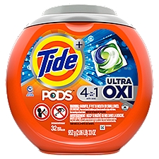 Tide Pods Ultra Oxi Liquid Detergent Pacs, 30 Ounce