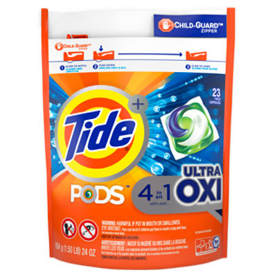 Tide+ Pods 4 in 1 with Ultra Oxi, Detergent