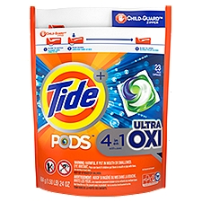 Tide Pods Ultra Oxi Liquid Detergent Pacs, 24 Ounce