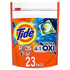 Tide PODS Ultra Oxi Liquid Laundry Detergent Pacs, 23 count