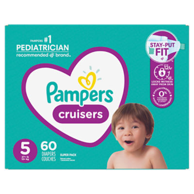 Pampers Cruisers Changing Kit (1 Diaper + 6 Wipes) - Size 5