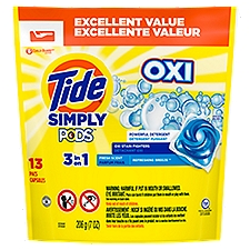 Tide Simply Pods Fresh Scent Oxi 3 in 1 Powerful, Detergent, 7 Ounce
