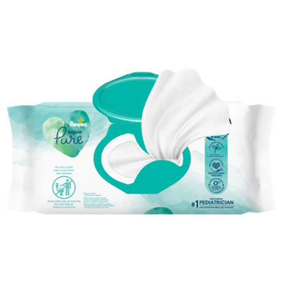 Pampers Aqua Pure Sensitive Water Baby Diaper Wipes, Hypoallergenic, 56  Count (Pack of 12) 