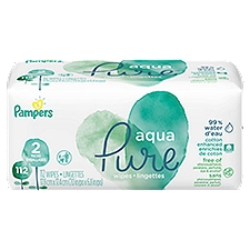 Pampers Aqua Pure Sensitive Baby Wipes, 112 Each