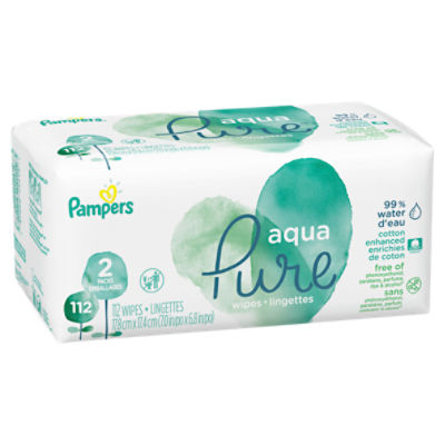 Pampers Aqua Pure Baby Wipes 2 Pk - Shop Baby Wipes at H-E-B